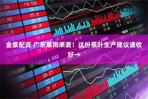 金景配资 广东暴雨来袭！这份茶叶生产建议请收好→