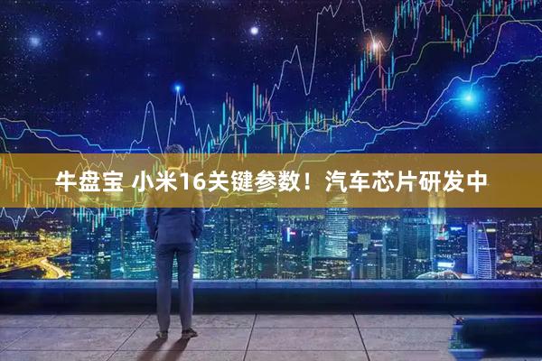 牛盘宝 小米16关键参数！汽车芯片研发中