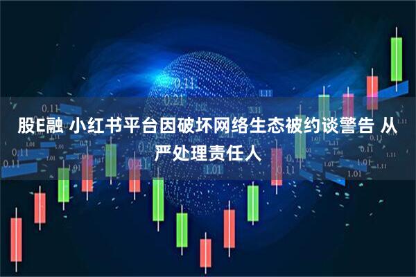 股E融 小红书平台因破坏网络生态被约谈警告 从严处理责任人