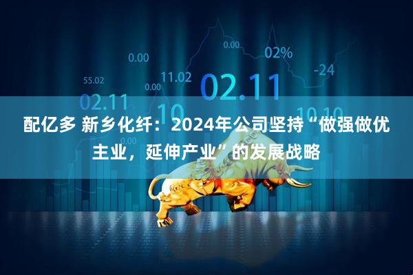 配亿多 新乡化纤:2024年公司坚持“做强做优主业,延伸产业”的发展战略