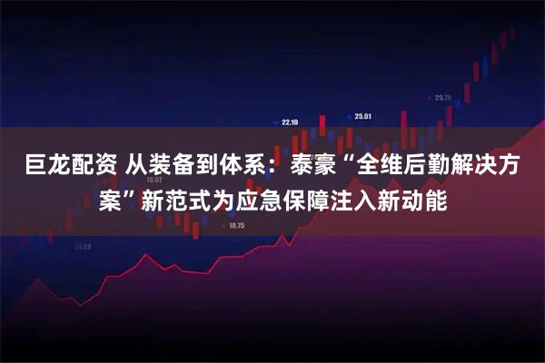 巨龙配资 从装备到体系：泰豪“全维后勤解决方案”新范式为应急保障注入新动能